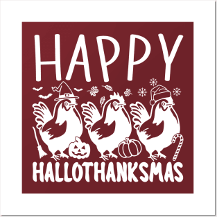 Happy HalloThanksMas Posters and Art